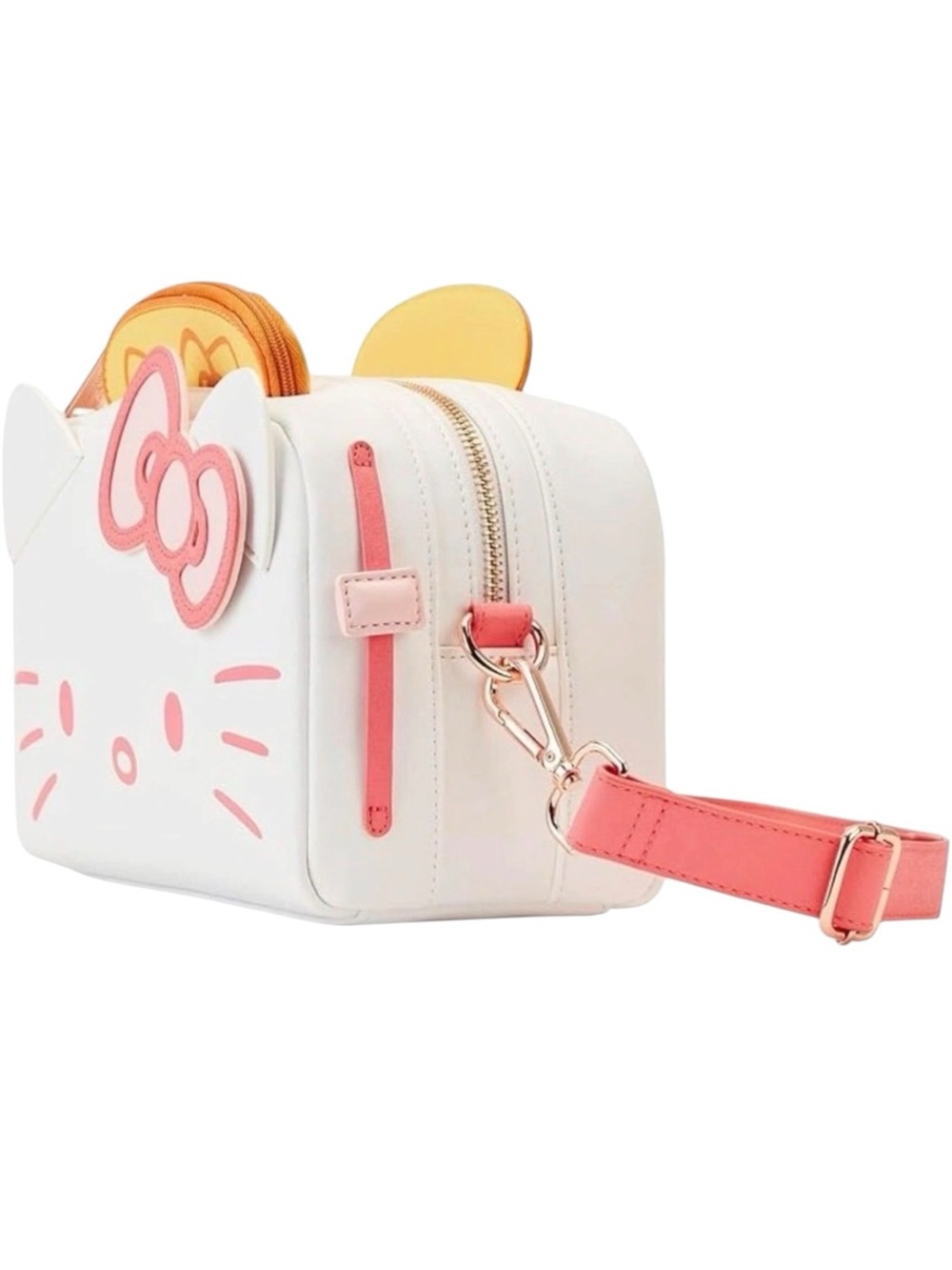 Loungefly Sanrio Hello Kitty Breakfast Toaster Crossbody Bag Women White - Picture 2 of 4